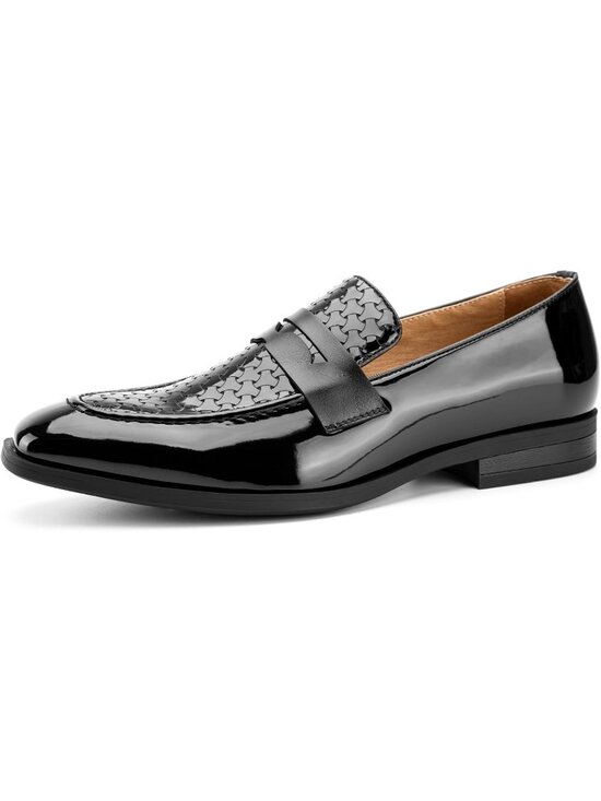 Men\'s Black72 Rubber Velvet Loafers Low Heels Round Toe Tuxedo Wedding Shoes
